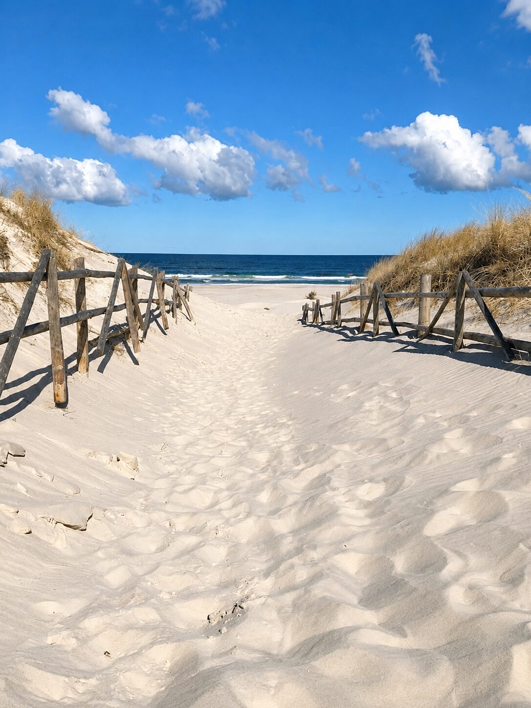 Zejście na plażę w Białogórze
